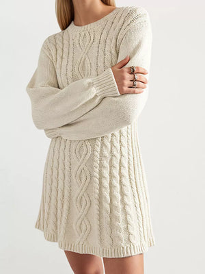 Black sweater dress with mini and pullover