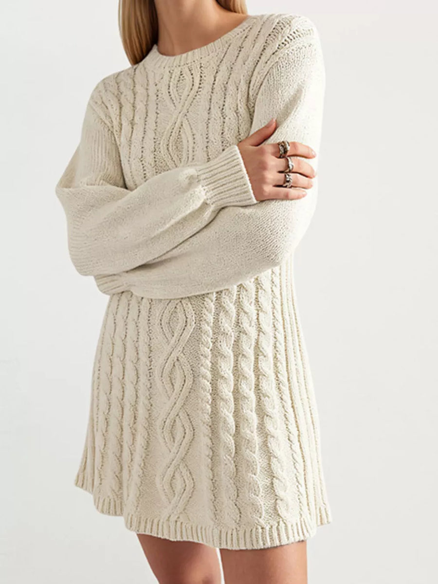 Black sweater dress with mini and pullover