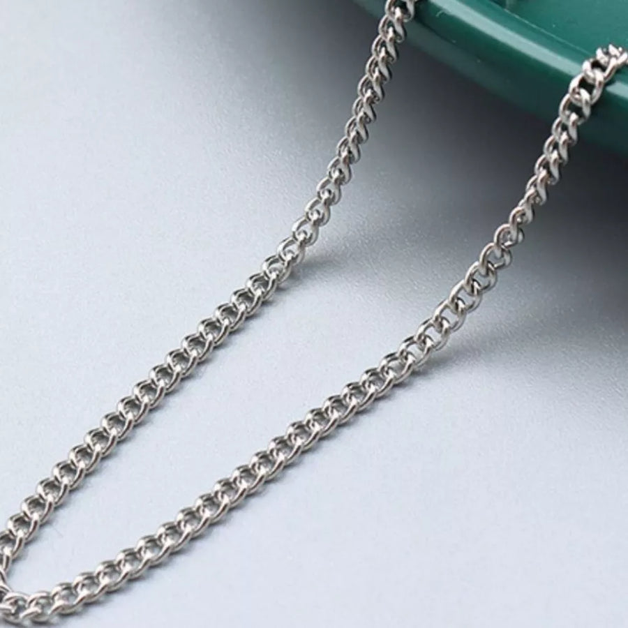 necklace in Silver with rope chain and 18K gold-plated