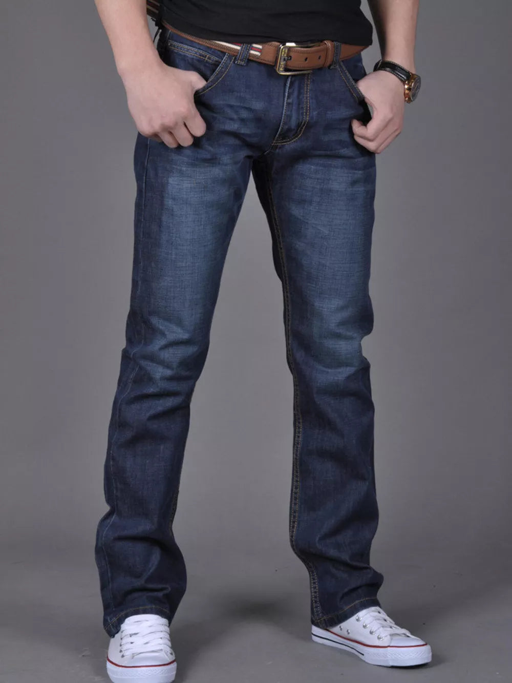 Men's Slim Fit Blue Jeans in Blue