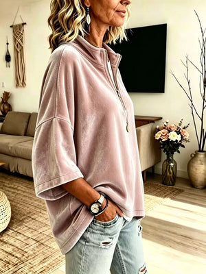 100% polyester Care instructions: Machine wash cold sweatshirt in Sky Blue with oversized silhouette