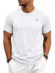 Men's Classic Fit Crew Neck T-shirt Plus Size in Black, view 18