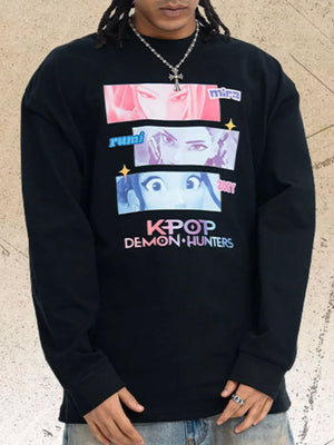 Crew-neck Graphic Top in White
