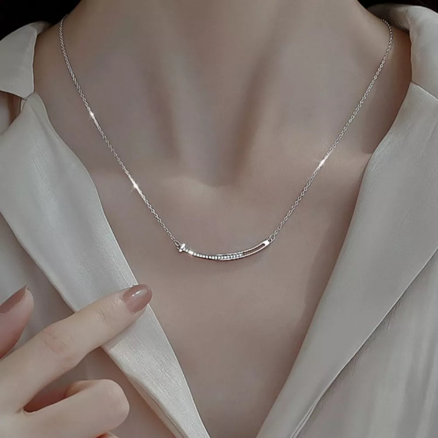 925 sterling silver Care instructions: Avoid wearing during exercise, as sweat w necklace in silver with not applicable
