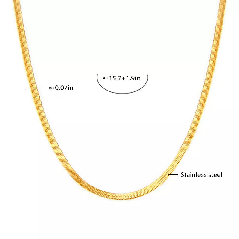 gold necklace with short and clasp