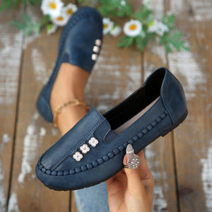 PU Leather,Rubber Imported Size &amp shoes in Dark Blue with regular silhouette