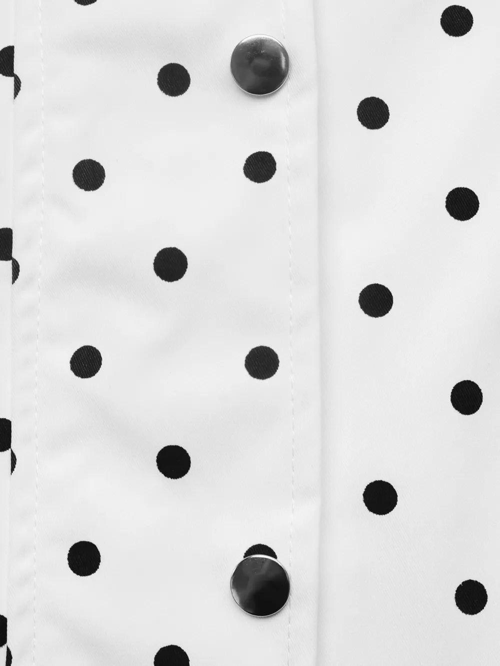 windbreaker in white with buttoned and cropped