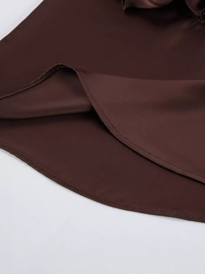 chocolate brown two-piece set