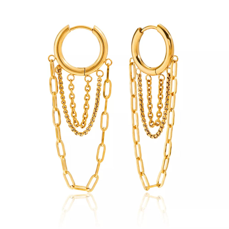 gold with earrings with gold-plated