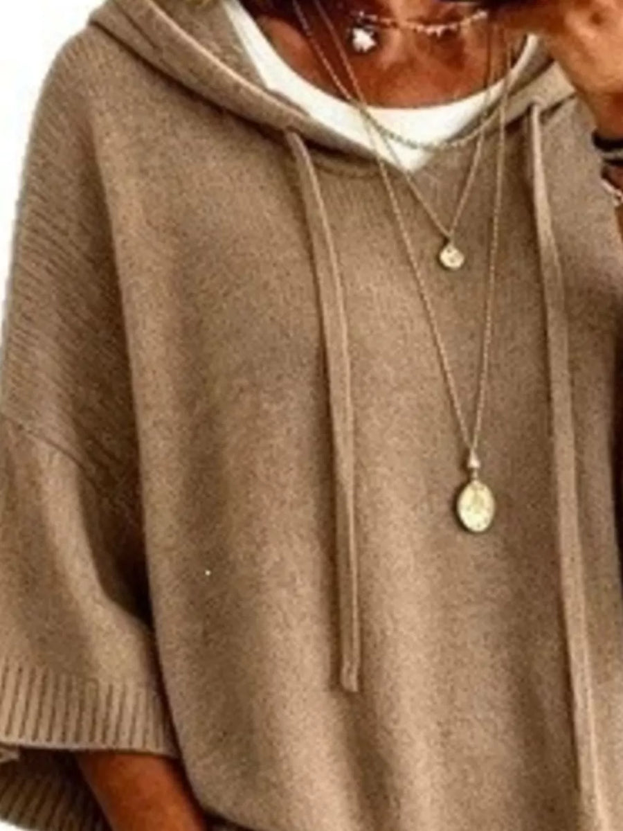 athleisure pullover hoodie in Gray with hooded