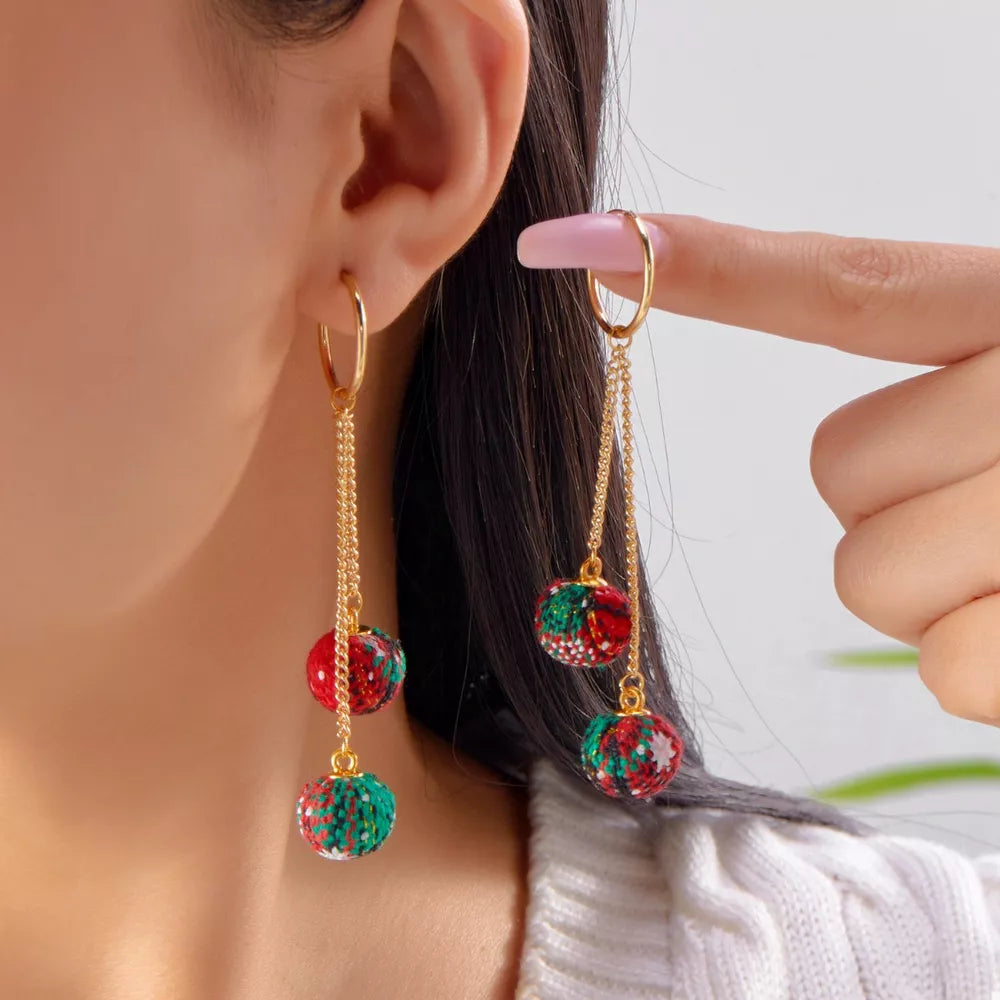 gold earrings with speckled and not applicable