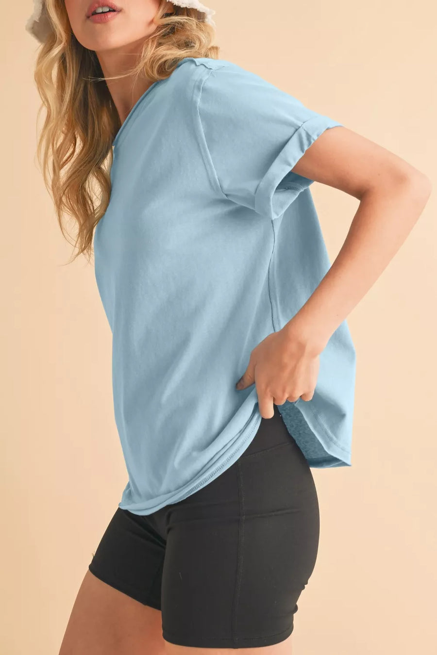 Effortlessly Chic Round Neck T-Shirt by Vonili