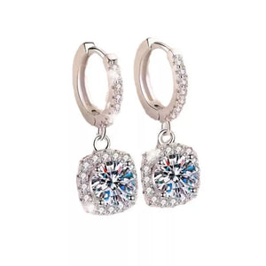 clear drop earrings with not applicable