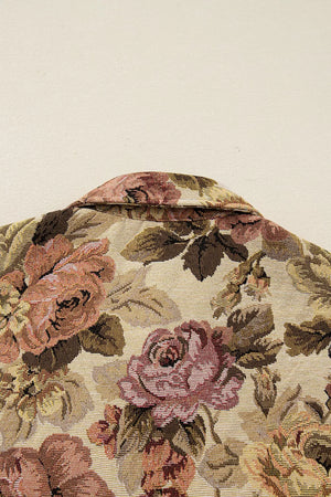 beige relaxed shacket with collared