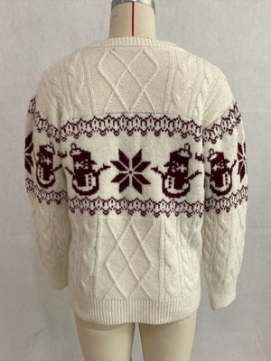 pullover sweater featuring Fair Isle in Navy Blue with 100% polyester Care instructions: Machine wash cold texture
