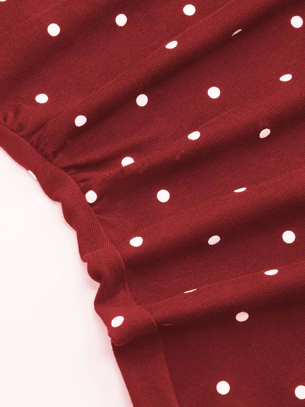 Polka Dot Flare Sleeve Mini Dress in Navy