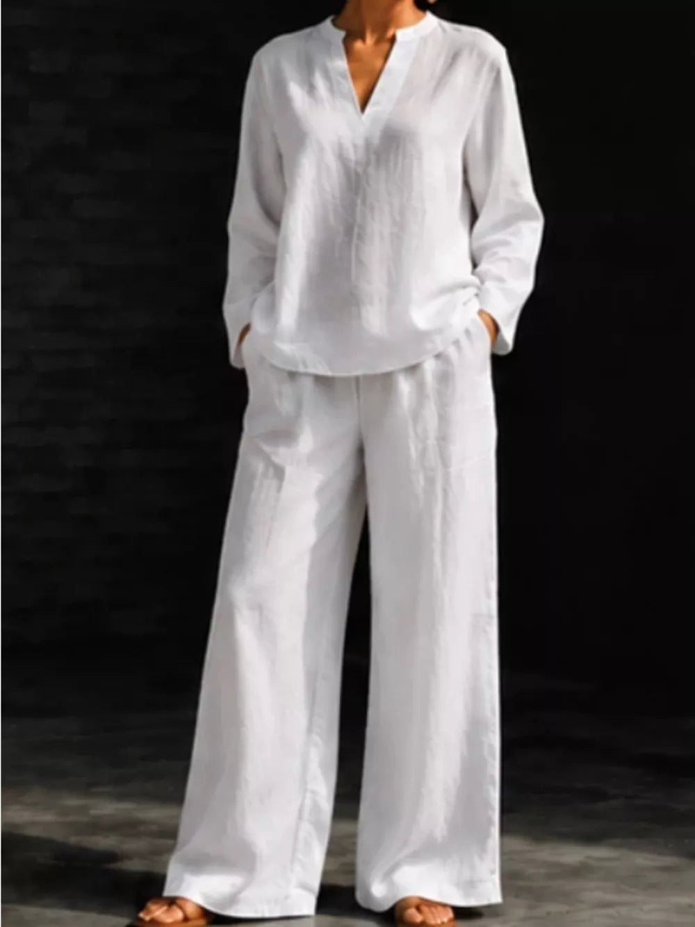 100% polyester Care instructions: Machine wash cold blouse in White with relaxed silhouette