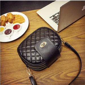 crossbody bag featuring quilted in Black with PU Leather Imported Size &amp texture