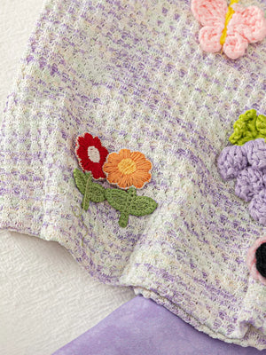 Children's Flower Sleeveless Top And Shorts Set option 4