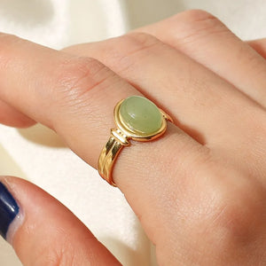 Tiger' ring in brown with regular silhouette