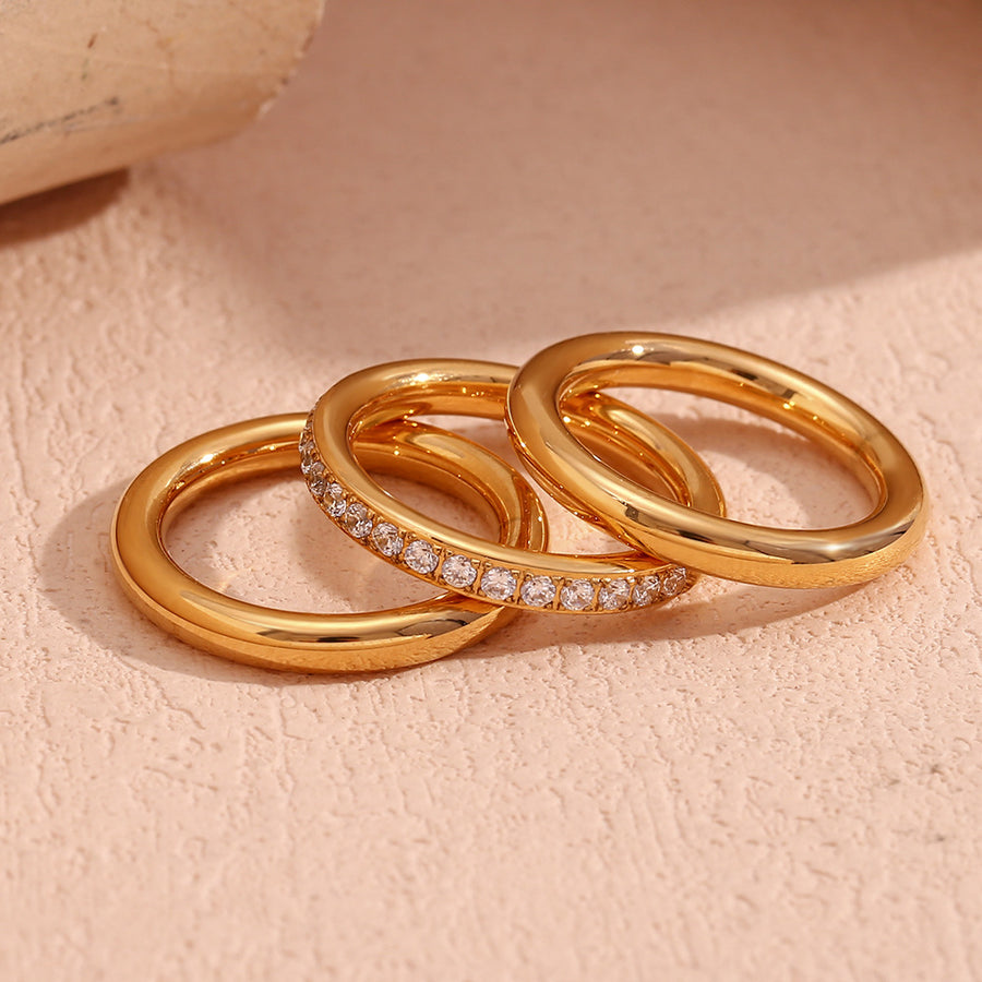 gold with ring with 3-piece set 10