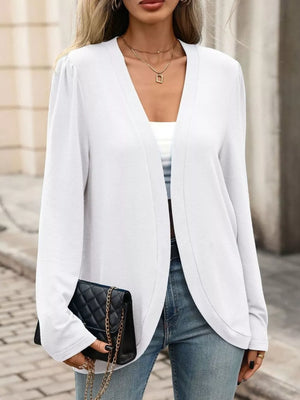 Red cardigan with thin and long sleeve