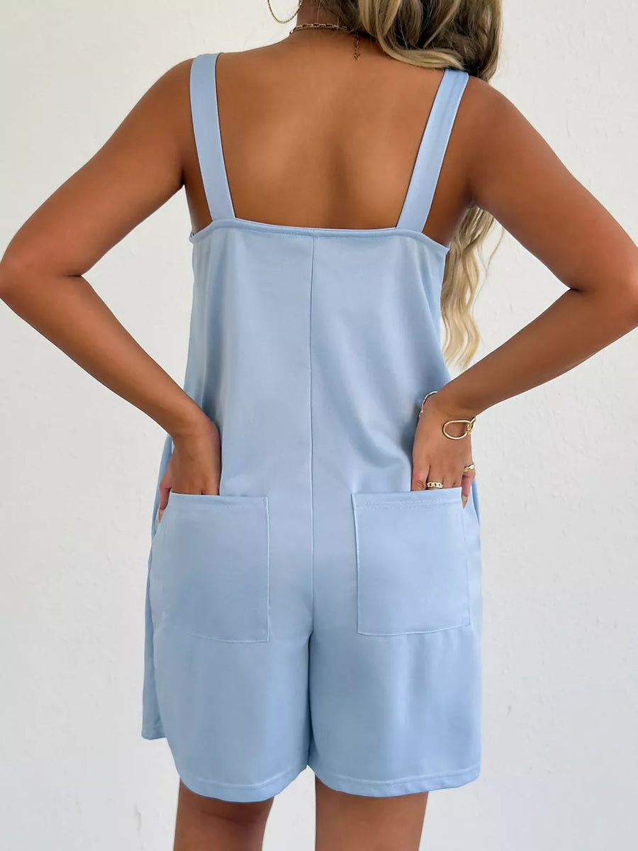 Sweetheart Neck Wide Strap Romper, view 16
