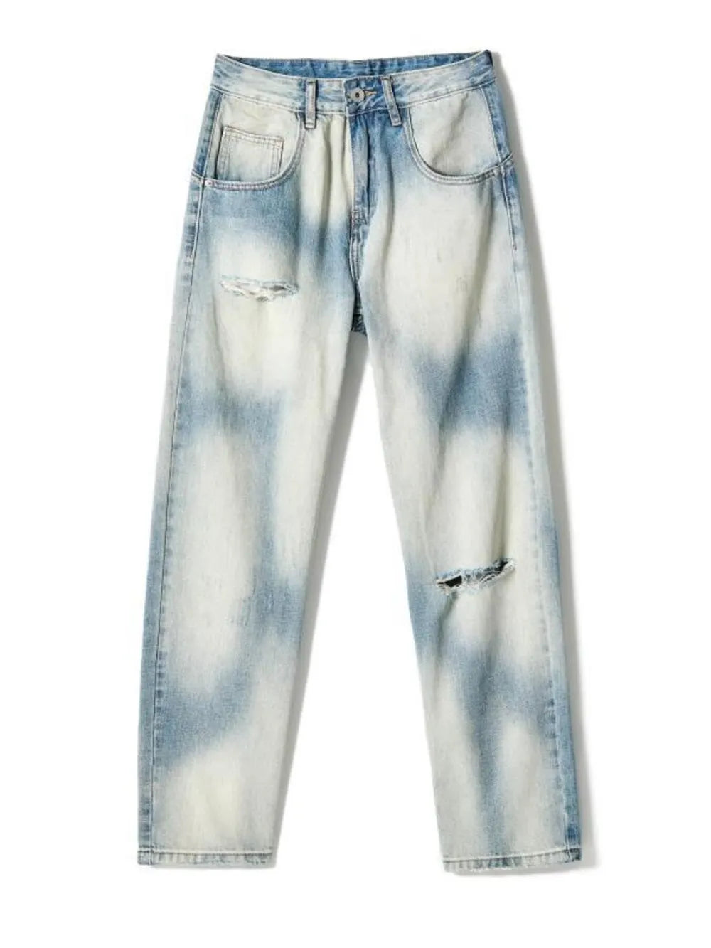 Men's Distressed Relaxed Fit Jeans option 5