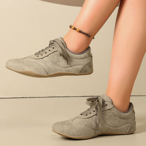 beige sneakers