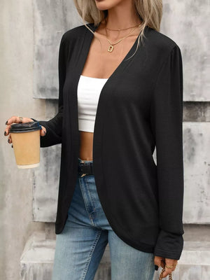 Navy cardigan with thin and long sleeve