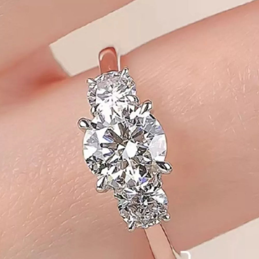 4 Carat Moissanite Sterling Silver Ring option 4