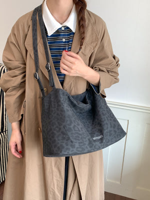 tote featuring leopard in light gray with Polyester Imported Size &amp texture