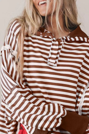 95% cotton, 5% elastane Care instructions: Machine wash cold sweatshirt in Brown with oversized silhouette