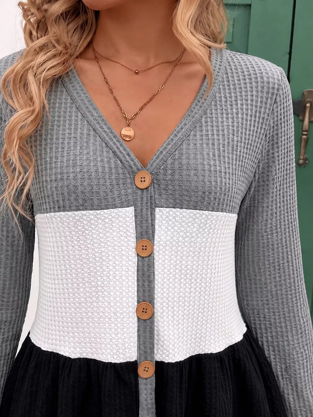 classic cardigan in white with v-neck