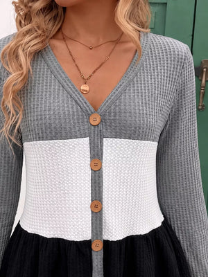 classic cardigan in white with v-neck