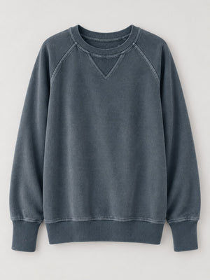 Polyester Care instructions: Machine wash cold sweatshirt in Rust Red with relaxed silhouette