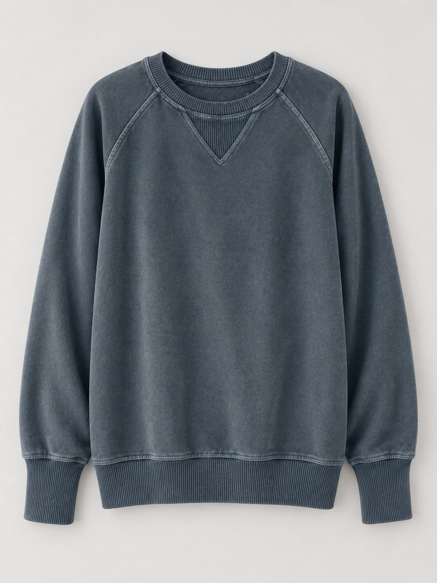 Polyester Care instructions: Machine wash cold sweatshirt in Rust Red with relaxed silhouette