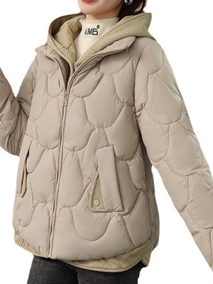 quilted jacket in Beige White