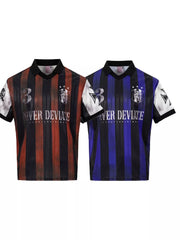 Men's Striped Soccer Jersey T-shirt option 7