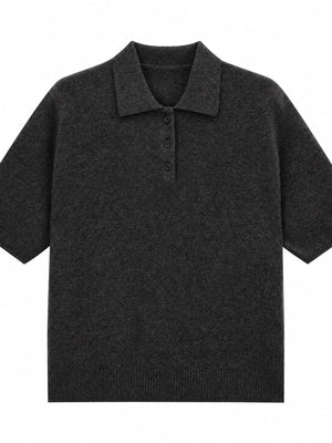 classic polo shirt in Gray with collared