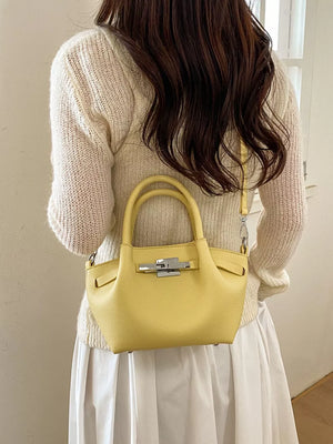 Yellow with Top Handle Mini Crossbody Bag in Yellow