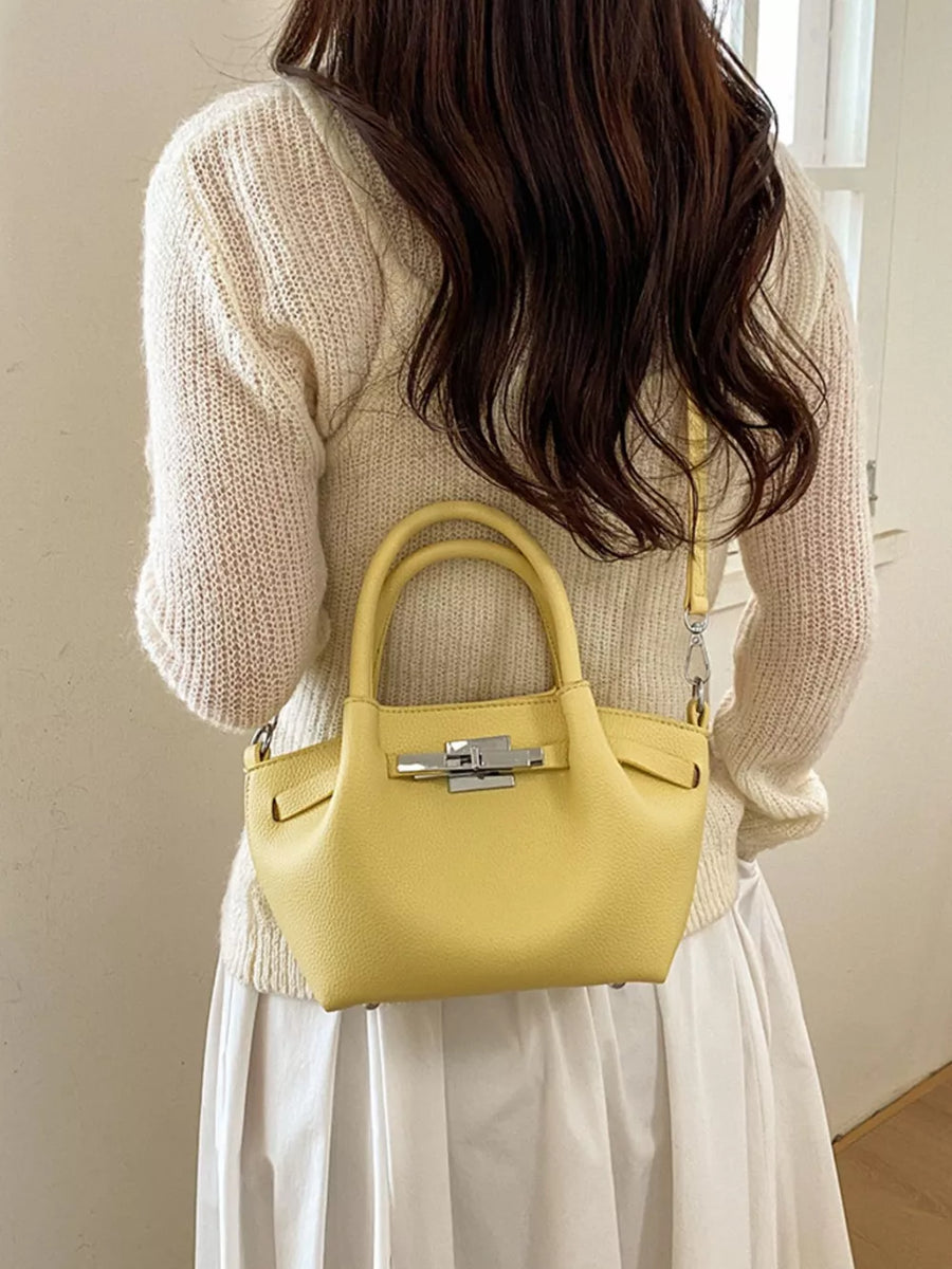 Yellow with Top Handle Mini Crossbody Bag in Yellow