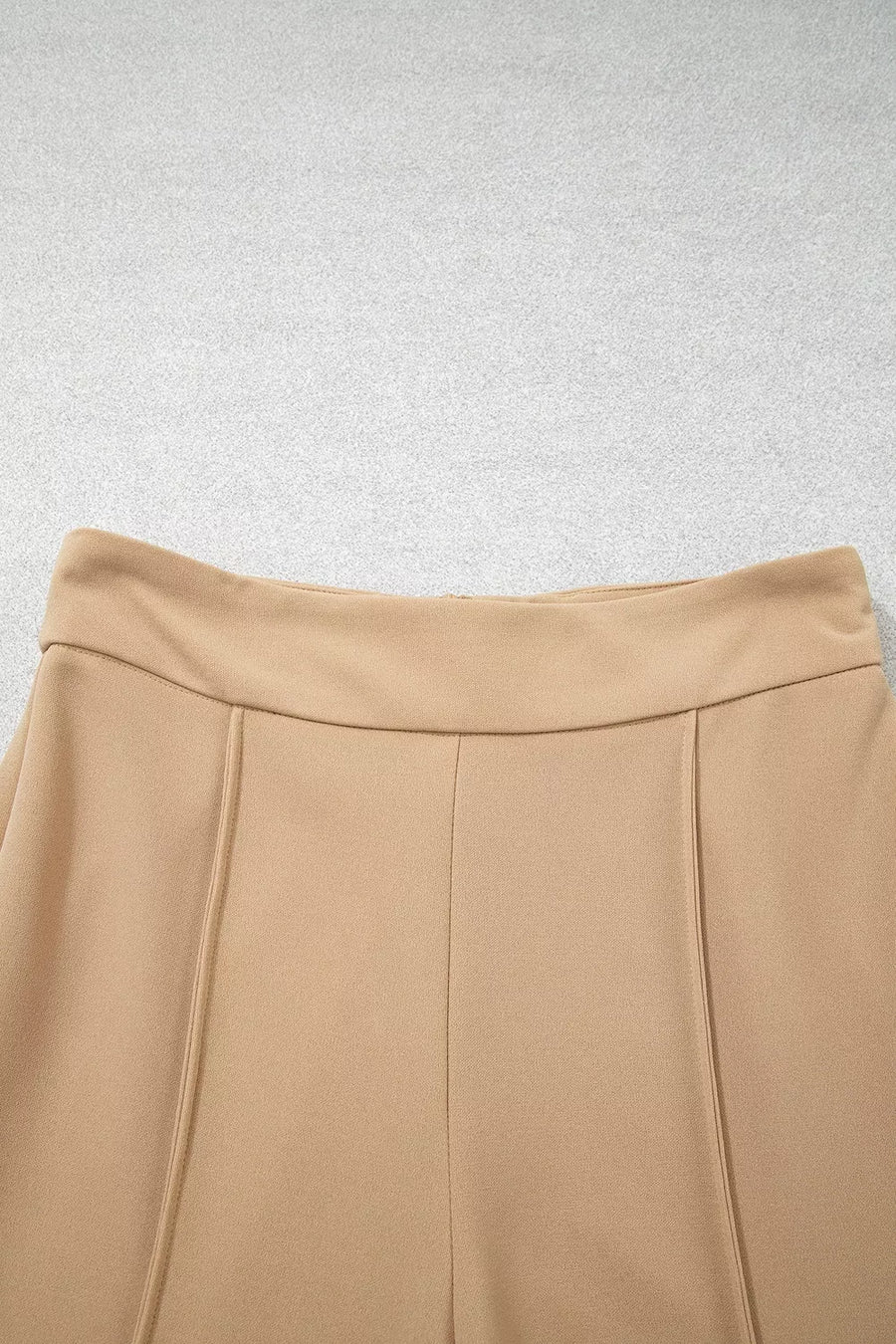 High Waist Full Length Regular Fit Pants in Tan, view 11