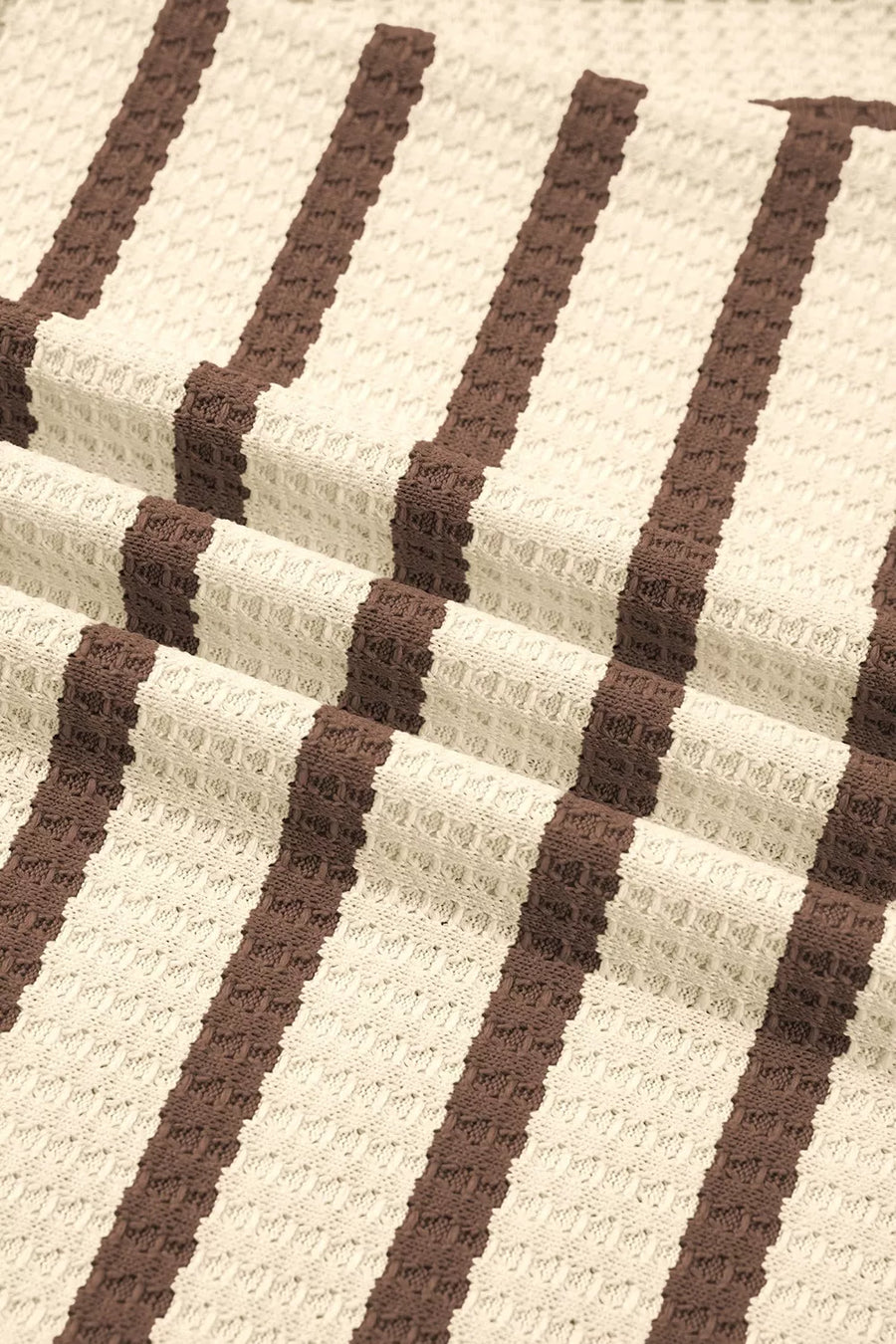 Stripe Patchwork Ribbed Cuff Pullover Sweatshirt in Beige, view 12