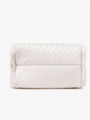 crossbody bag featuring woven in cream with PU Leather Imported Size &amp texture