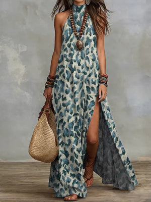100% polyester Care instructions: Machine wash cold maxi dress in cream with relaxed silhouette