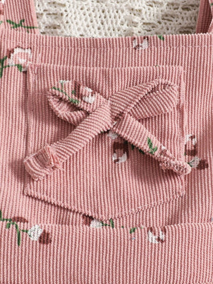 95% polyester, 5% spandex Care instructions: Machine wash cold overalls in Pink with relaxed silhouette