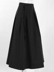 Black A-line skirt