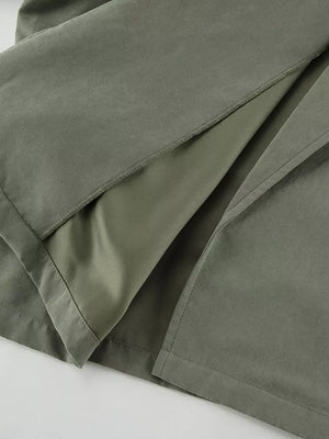 Lapel Collar Belted Cropped Trench option 10