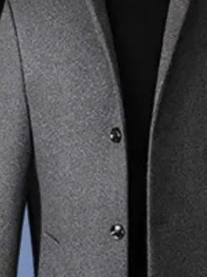 100% polyester Care instructions: Machine wash cold overcoat in Black with slim silhouette